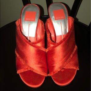 Dolce Vita Satin Henry Heeled Slides